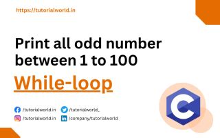 Count Odd Numbers Between 1 to 100 Using While Loop in Python.